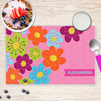 Shiny Bold Flowers Kids Placemat