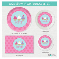 Three Sweet Cupcakes Kids Placemats