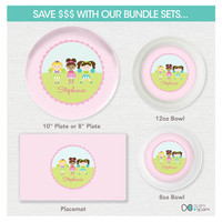 Three Cheerleaders Kids Placemat