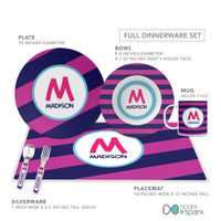 Fun Initials Magenta Kids Bowl