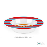 Fun Initials Red Kids Bowl