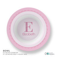A Shiny Pink Letter Kids Bowl