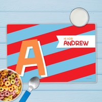 Brilliant Initial Red Kids Placemat
