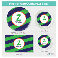 Fun Initials Green Kids Placemat