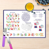 Fun Initials Magenta Kids Placemat