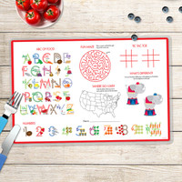 Fun Initials Red Kids Placemat