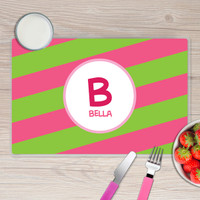 Fun Initials Pink Kids Placemat
