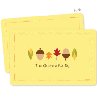 Fall Leaves and Cones Holiday Placemat