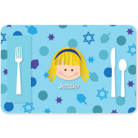 Hanukkah Joy Girl Kids Placemat