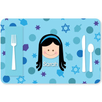 Hanukkah Joy Girl Kids Placemat