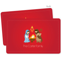 Sweet Red Nativity Holiday Placemat