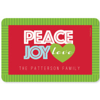 Peace, Joy and Love Holiday Placemat