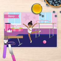 Cute Gymnast Girl Kids Placemat