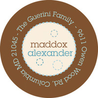 Fun Address Labels Mod Circles And Ribbon