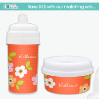 Orange Preppy Flowers Infant Sippy Cup
