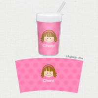 Just Like Me Girl Pink Toddler Cup