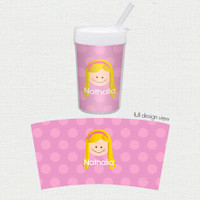 Just Like Me Girl Lavender Toddler Cup