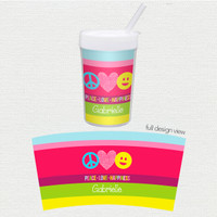 Peace & Love Signs Toddler Cup