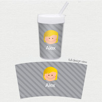 Just Like Me Boy Grey Toddler Cup