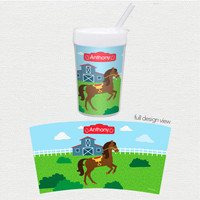 Cute Racehorse Toddler Cup