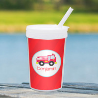 Cute Little Firetruck Toddler Cup