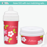 Preppy Flowers Red Snack Bowl