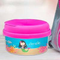 Sweet Mermaid Black Haired Customized Snack Bowl
