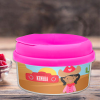 African American Cowgirl Toddler Snackbowls
