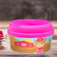 Red Hair Cowgirl Toddler Snackbowls