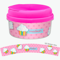 Rainbow Cupcake Personalized Snack Bowls