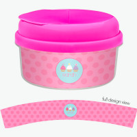 Sweet Cupcakes Snack Bowls With Lids