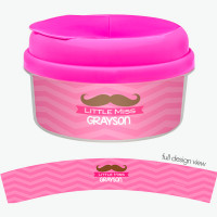 Little Miss Mustache Snackbowls For Toddlers