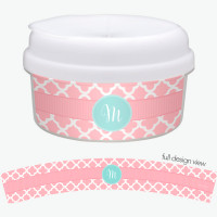 Pretty Pink Quatrefoil Toddler Snackbowls