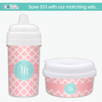 Pretty Pink Quatrefoil Snack Bowl