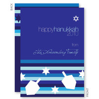 Hanukkah Cards | Bold Stripes And Dreidels