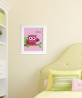 Pink Owl Be Yours Kids Wall Art