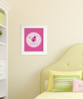 Sweet Pink Lady Bug Kids Wall Art