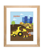 Construction Site Kids Wall Art