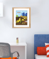 Construction Site Kids Wall Art