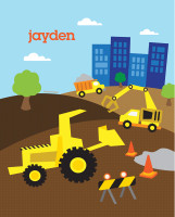 Construction Site Kids Wall Art