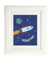 Rocket on the Sky Kids Wall Art