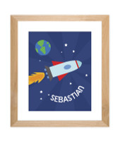 Rocket on the Sky Kids Wall Art