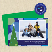 My Christmas In Blue Christmas Photo Cards