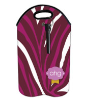 Purple Zebralicious Wine Tote