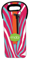 Pink Zebralicious Wine Tote