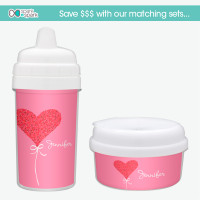 Heart Personalized Sippy Cups for Toddlers