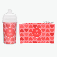 Lovely Hearts Customized Sippy Cup