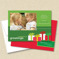 Front and back (optional) with white envelope