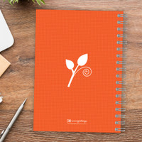 Leaves and Swirls Orange Journal