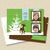 Front and back (optional) with white envelope